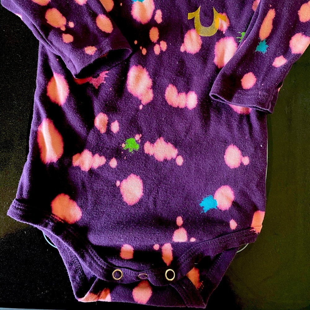 True religion girls onesie. Tie dye. Super cute!